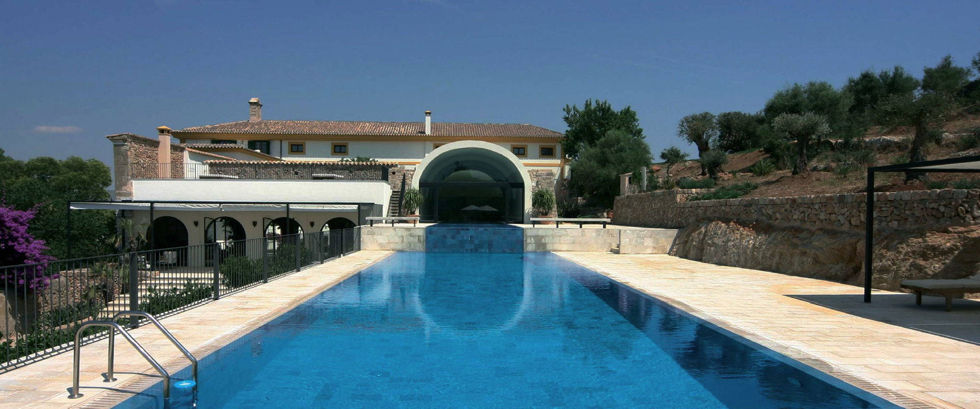 Outdoor pool island dream with view of the fincas