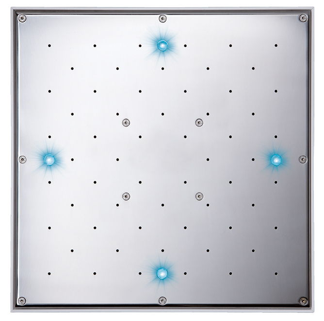 Air bubble plate, square with lighting