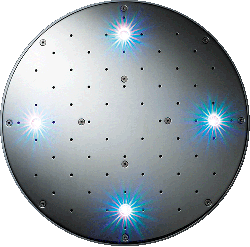 Air bubble plate, round with lighting